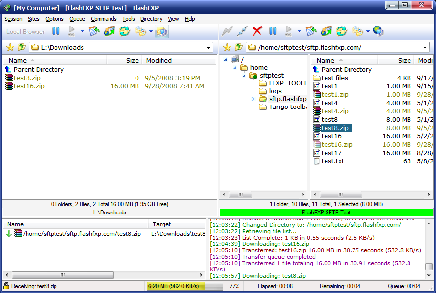 FlashFXP 5.4.0 B3970 full FlashFXP full screenshot