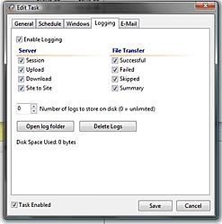 No Log files-logtabtask-jpg