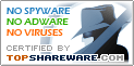 Fully tested by TopShareware Labs. It does not contain any kind of malware, adware and viruses.